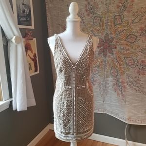 ASOS Design Pearl Embellished Mini Dress